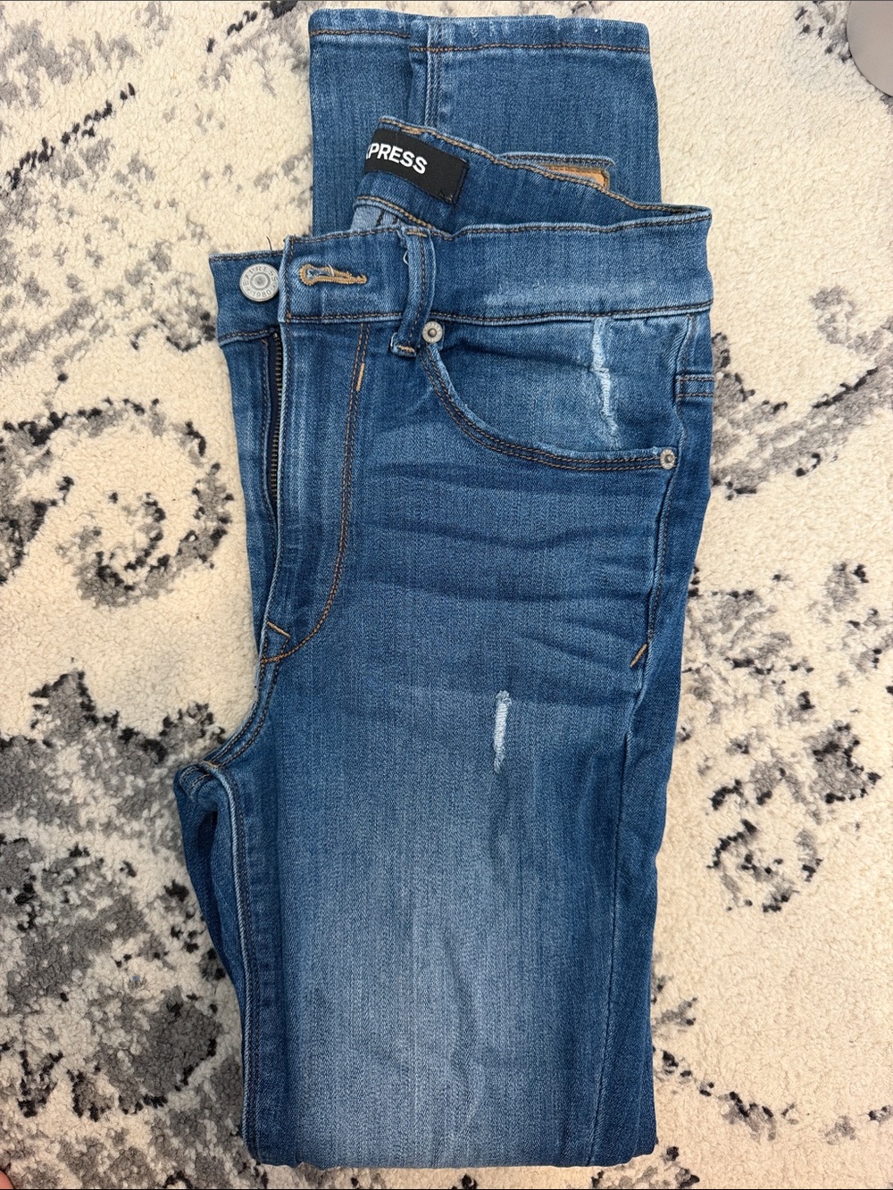 Express Women's Skinny Jeans in Medium Blue Wash